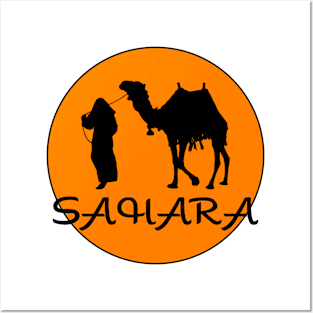 sahara morocco adventure orange sticker Posters and Art